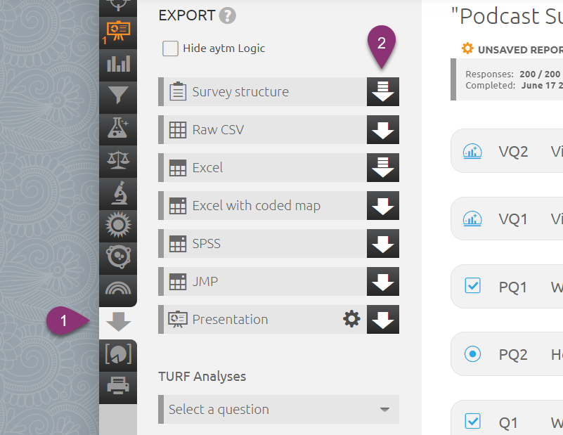 Export Survey Data aytm Help Center