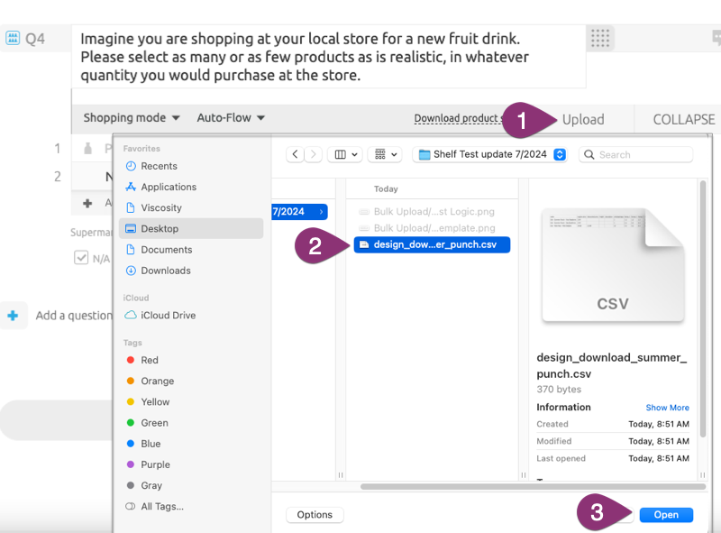 Bulk Upload: Iploading the template.png